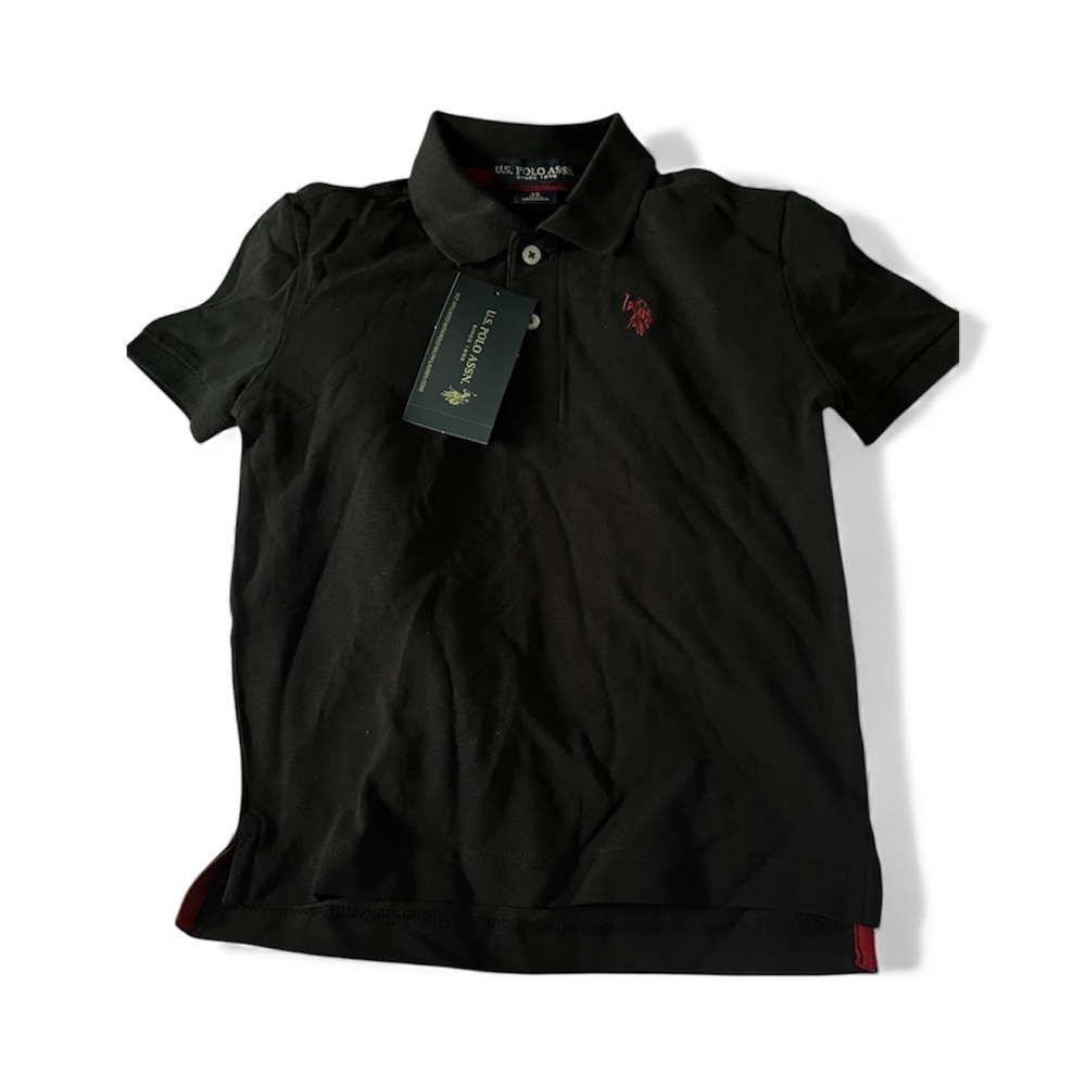 U.S. Polo Assn. Black Polo Shirt with Red Emblem